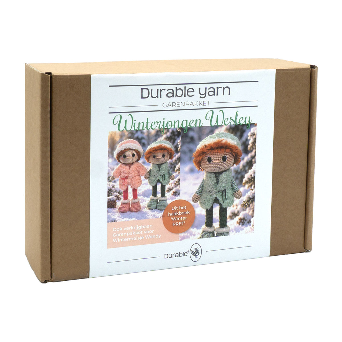 Doos van het Durable garenpakket Winterjongen Wesley met projectfoto
