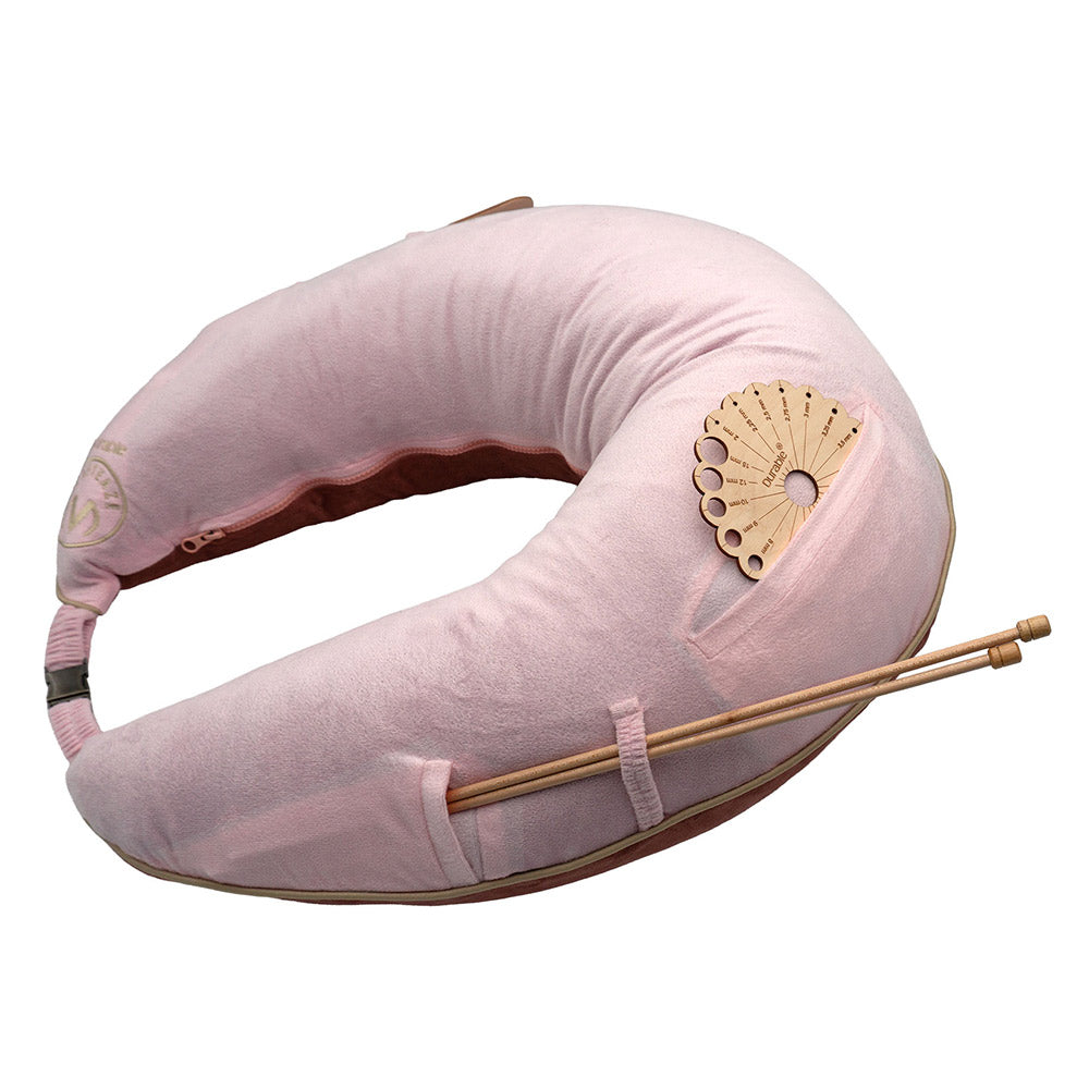 Durable Crafteaze ergonomisch handwerkkussen 70 x 70 cm 225 Vintage Pink handig opbergen