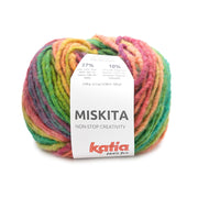 Katia Miskita 101 Groen-Mosterd-Oranje-Donker fuchsia
