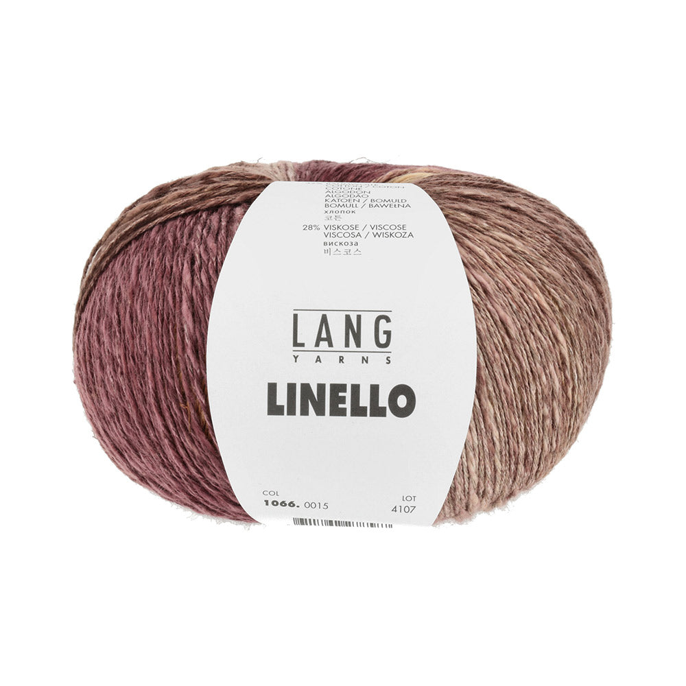 Lang Yarns Linello 0015 Cognac / Bordeaux