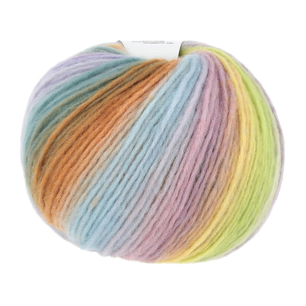 Lang Yarns Cloud 0022 Paars/Oranje/Geel/Groen - bol garen zonder wikkel