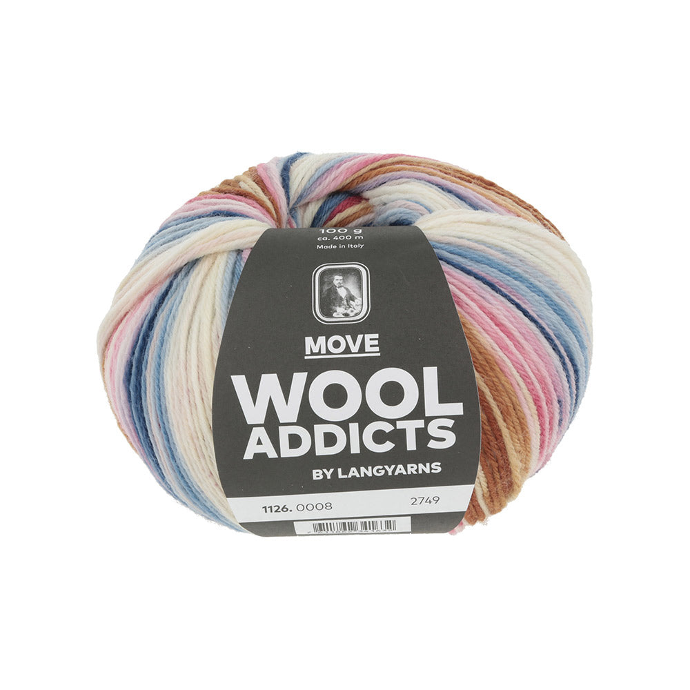 Lang Yarns Move 0008 Gebroken Wit/Roze/Blauw