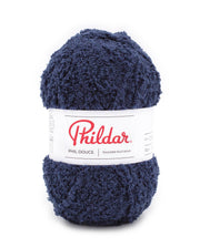 Phildar Phil Douce 1134 Indigo - zachte bol pluche garen in kleur Indigo