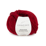 Katia Merino Worsted 015 Bloedrode
