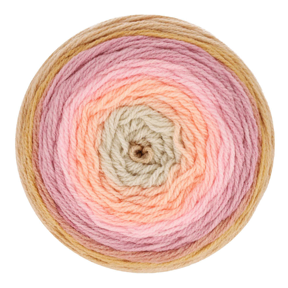 Scheepjes Colour Crafter Cake 703 Scandi Calm - bovenaanzicht van het kleurverloop