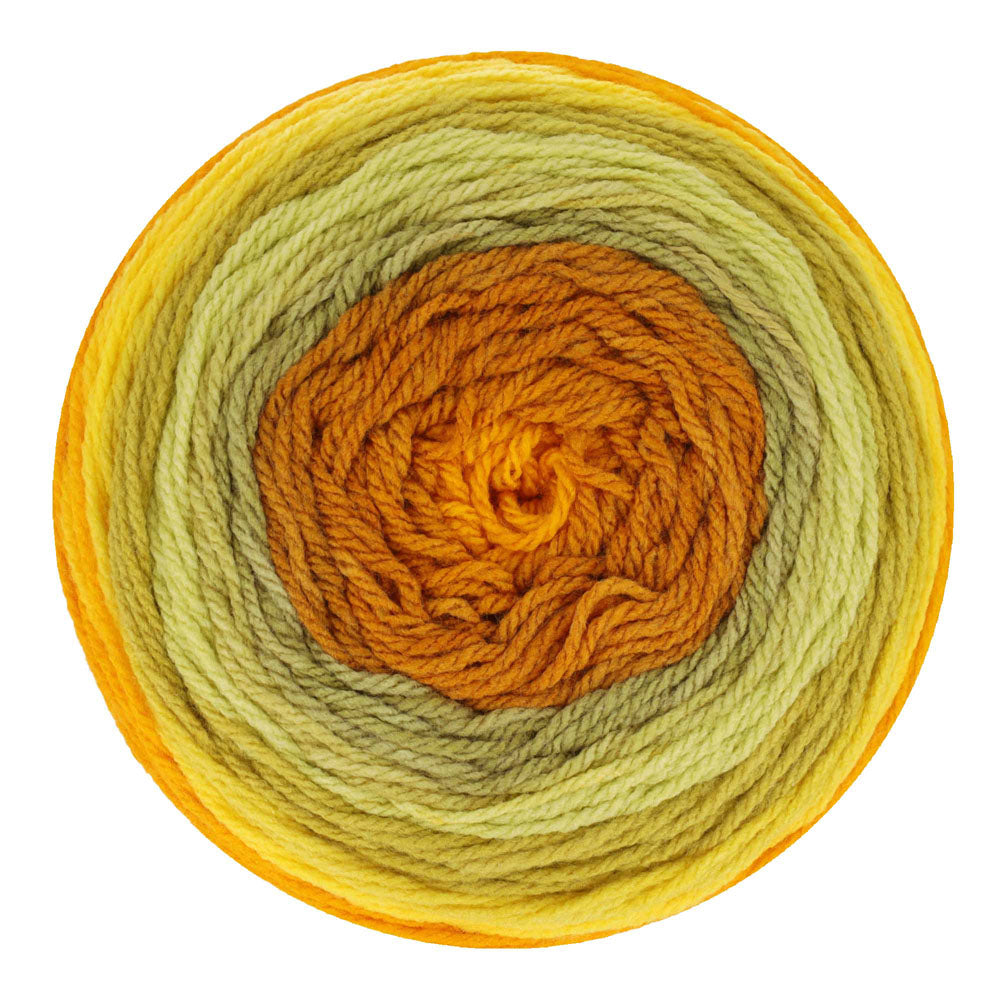 Scheepjes Colour Crafter Cake 710 Mid-Century Mod. - bovenaanzicht van het kleurverloop