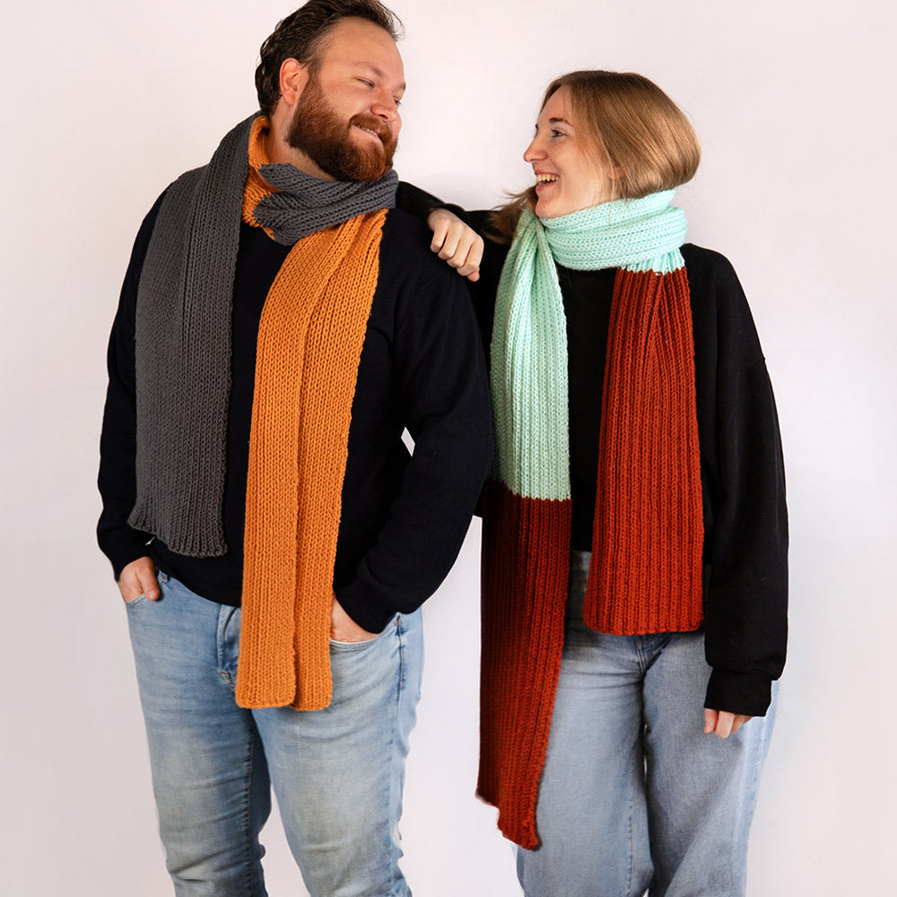 Easy Knit - 3 Blokken Sjaal (Digital)