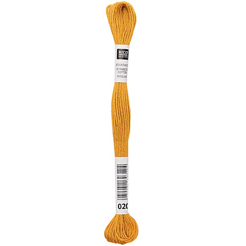 Rico Sticktwist Borduurgaren 8m 020 Gold Yellow