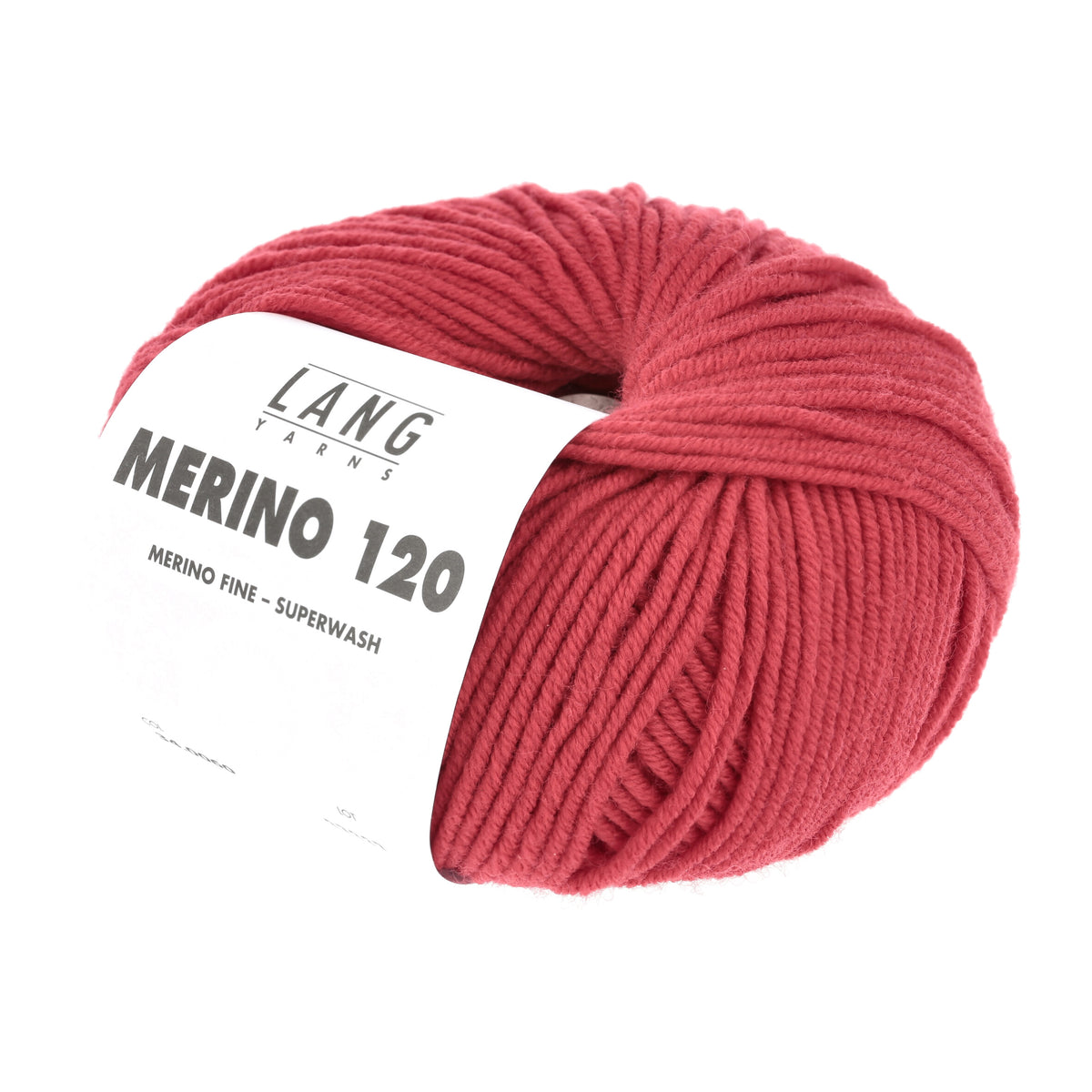Lang Yarns Merino 120 0060 Rood - bol garen - schuin van voren