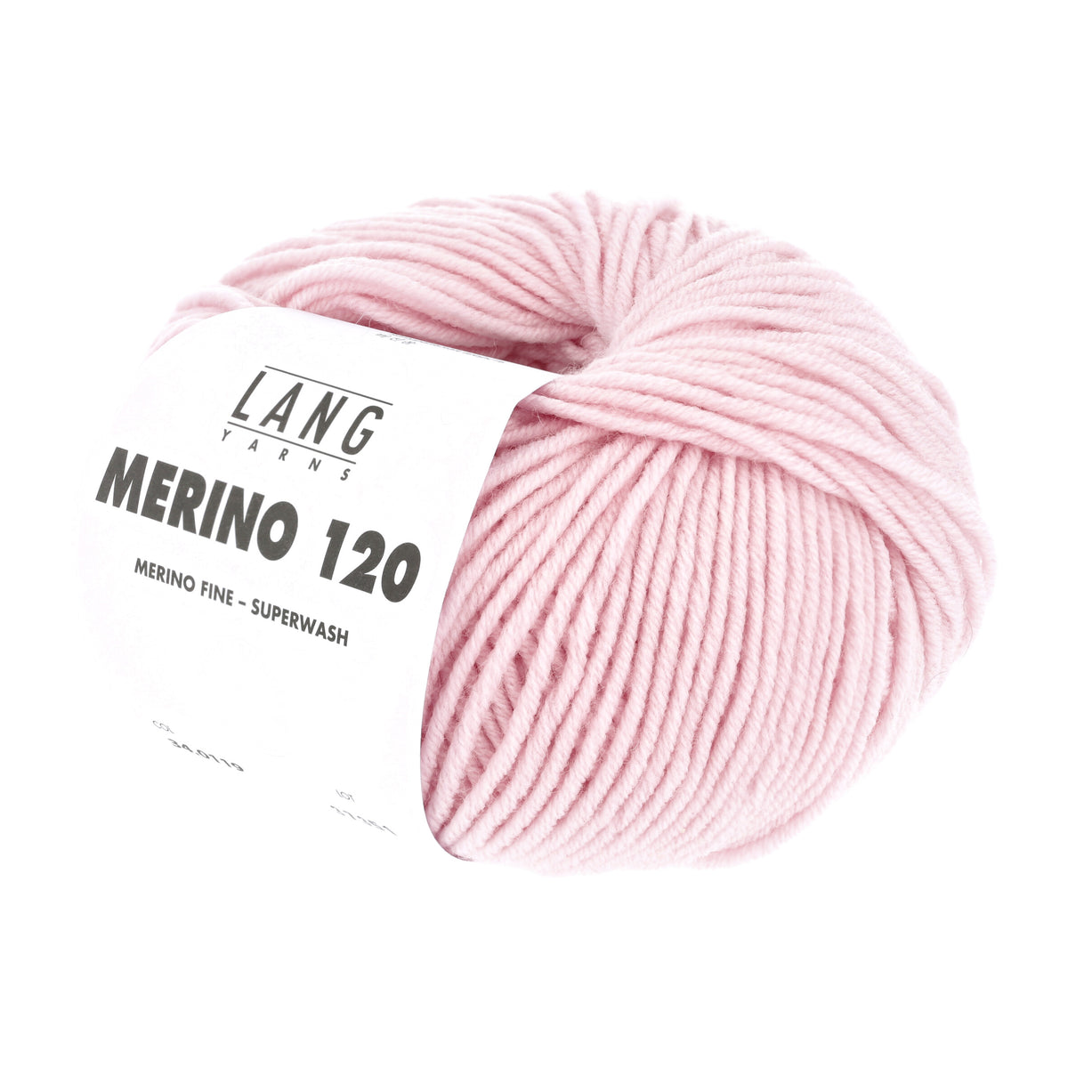 Lang Yarns Merino 120 0119 Lichtroze - bol garen - schuin van voren
