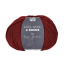 Lana Grossa Cool Wool 4 Socks Uni 7715 Donkerrood
