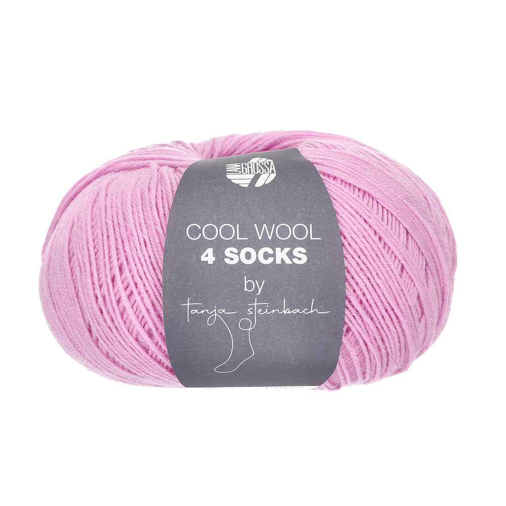 Lana Grossa Cool Wool 4 Socks Uni 7718 Roze