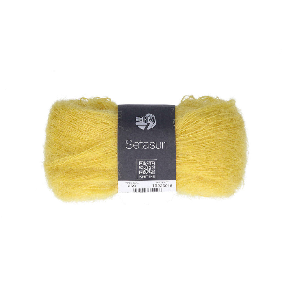Lana Grossa Setasuri 059 Felgeel - bol zacht kantgaren van alpaca en zijde in de afgebeelde kleur