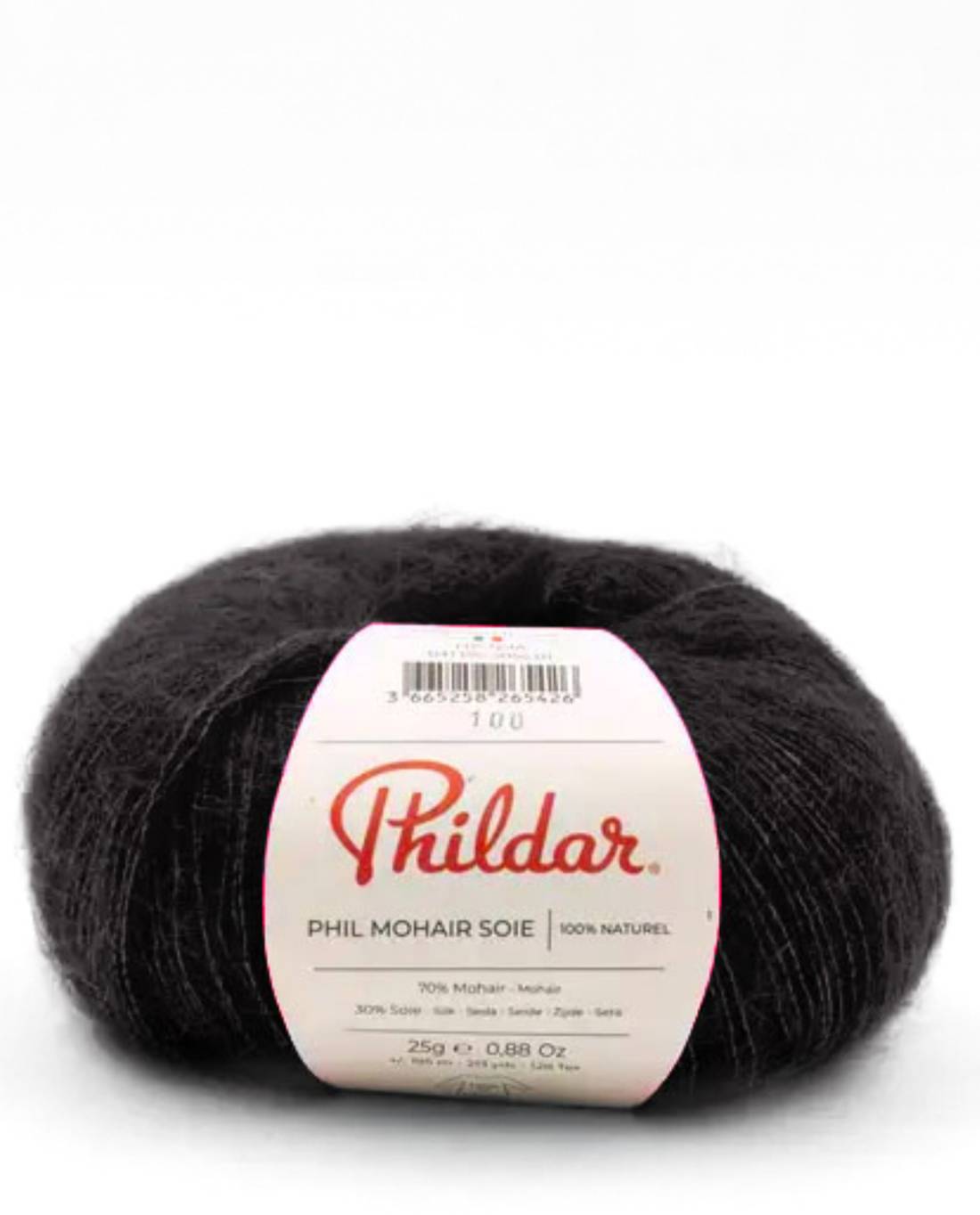 Phil Mohair Soie 2643 Zwart - bol mohair en zijde garen in Zwart