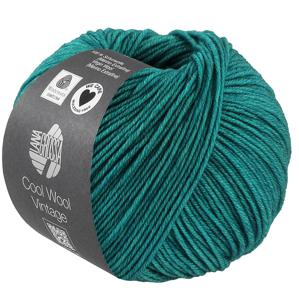 Lana Grossa Cool Wool Vintage 7394 Petrolgroen