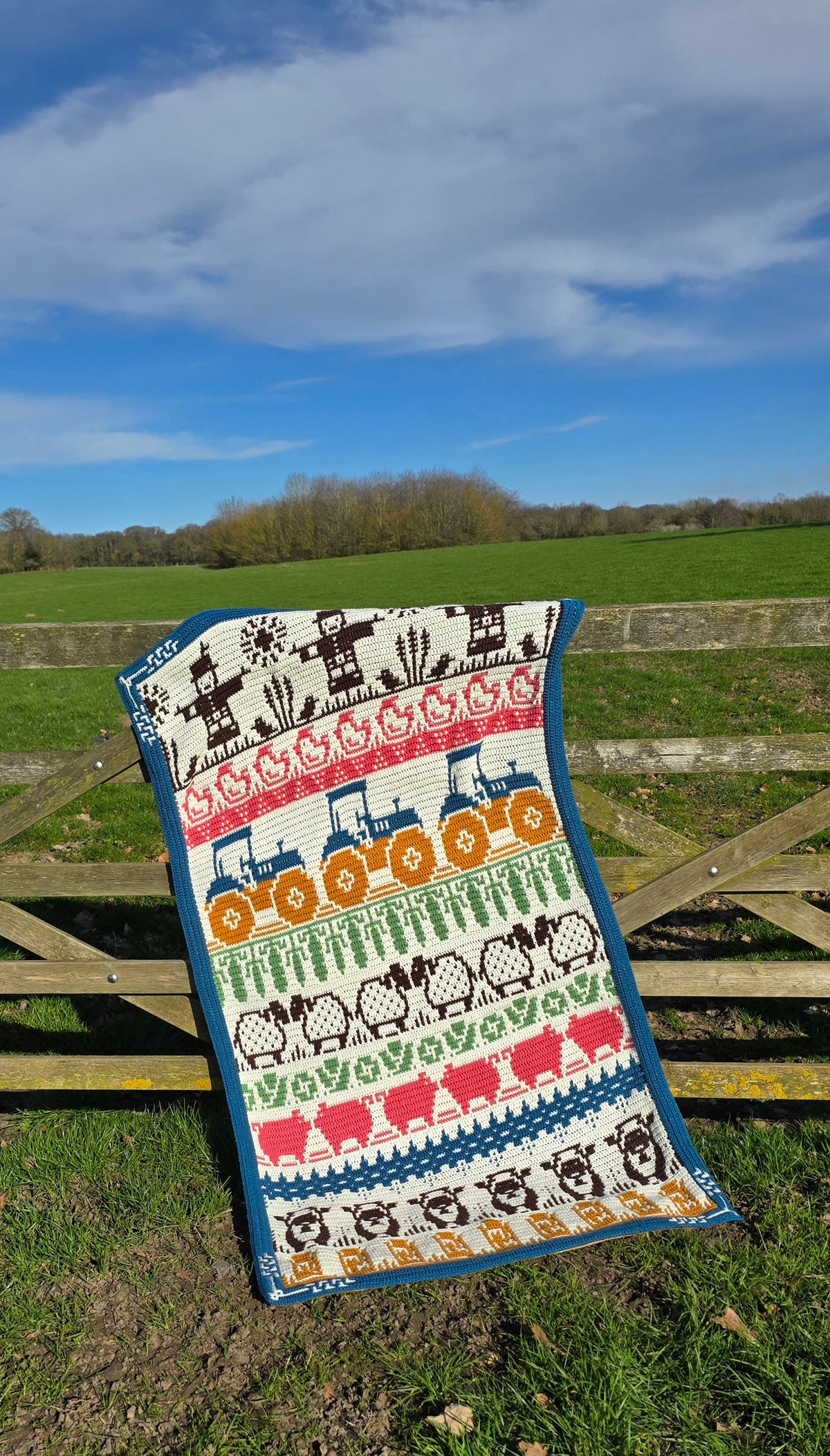 Rosina Plane Harmony Farm CAL Haakpakket - Arable deken met boerderijmotieven
