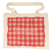Scheepjes Perfect Picnic CAL2026 Tote Bag met vakjes - projecttas met rood-wit picknickdesign
