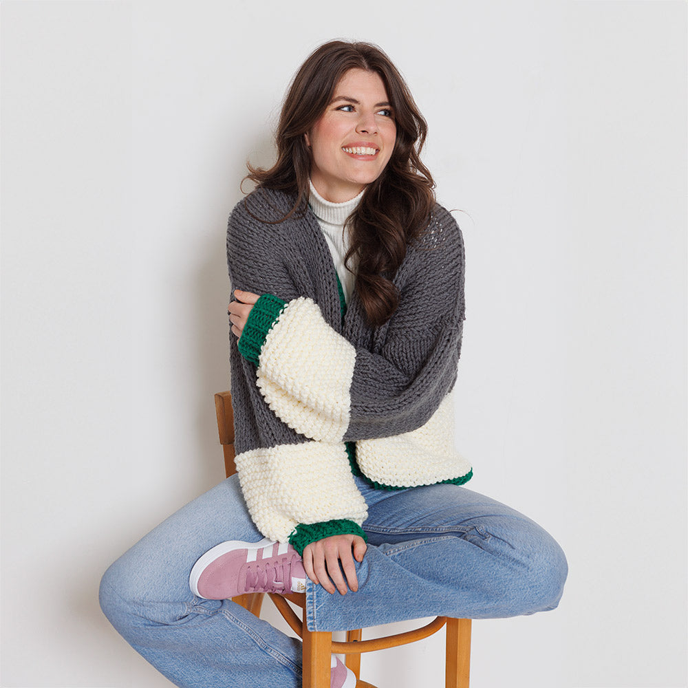 Dafne ederveen — gemaakt met Knipmode Basis Vest Chunky Amazing Breipakket-2