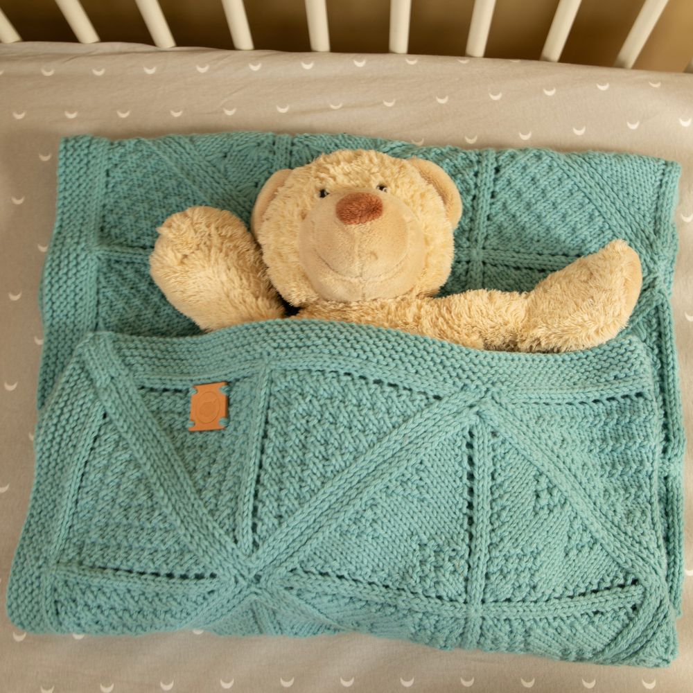 Baby droomdeken breien — gemaakt met Baby Droomdeken 8.0 - Amazing - Breipakket Ledikant (2)