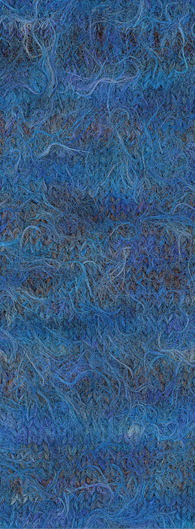 Lana Grossa Basta Stampa 203 Lichtblauw/Jeans/Koningsblauw/Donkerbruin - kleurverloop van het garen