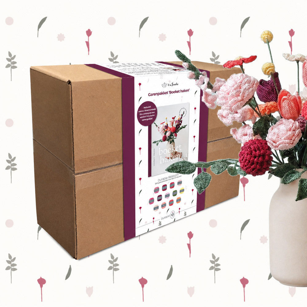 Boeket haken garenpakket a la Sascha - Durable Blossom kleuren uit het boek