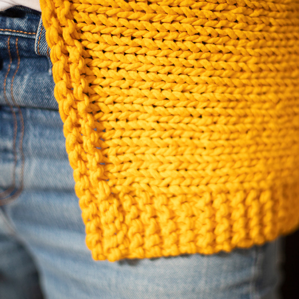 Vest — gemaakt met Breipatroon Cotton Tube Damesvest