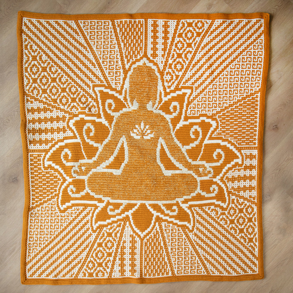 Beaming Buddha Deken Garenpakket en Haakpakket