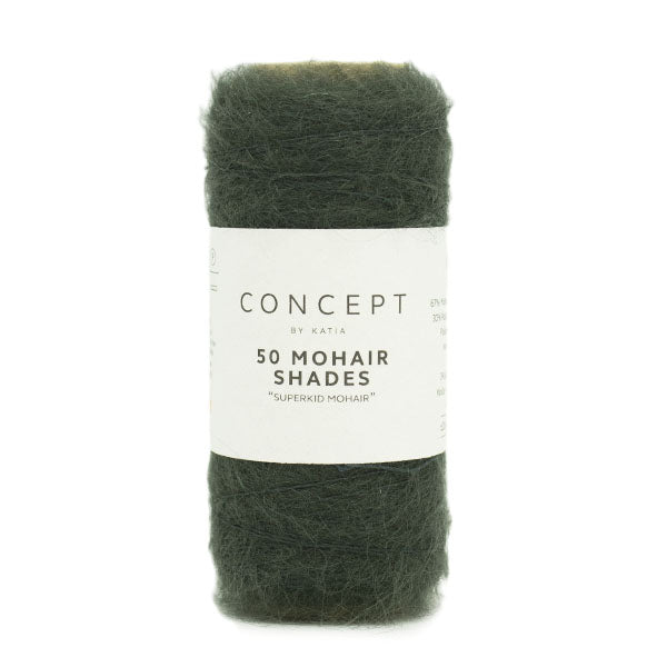Katia 50 Mohair Shades 025 Zeer donker groen