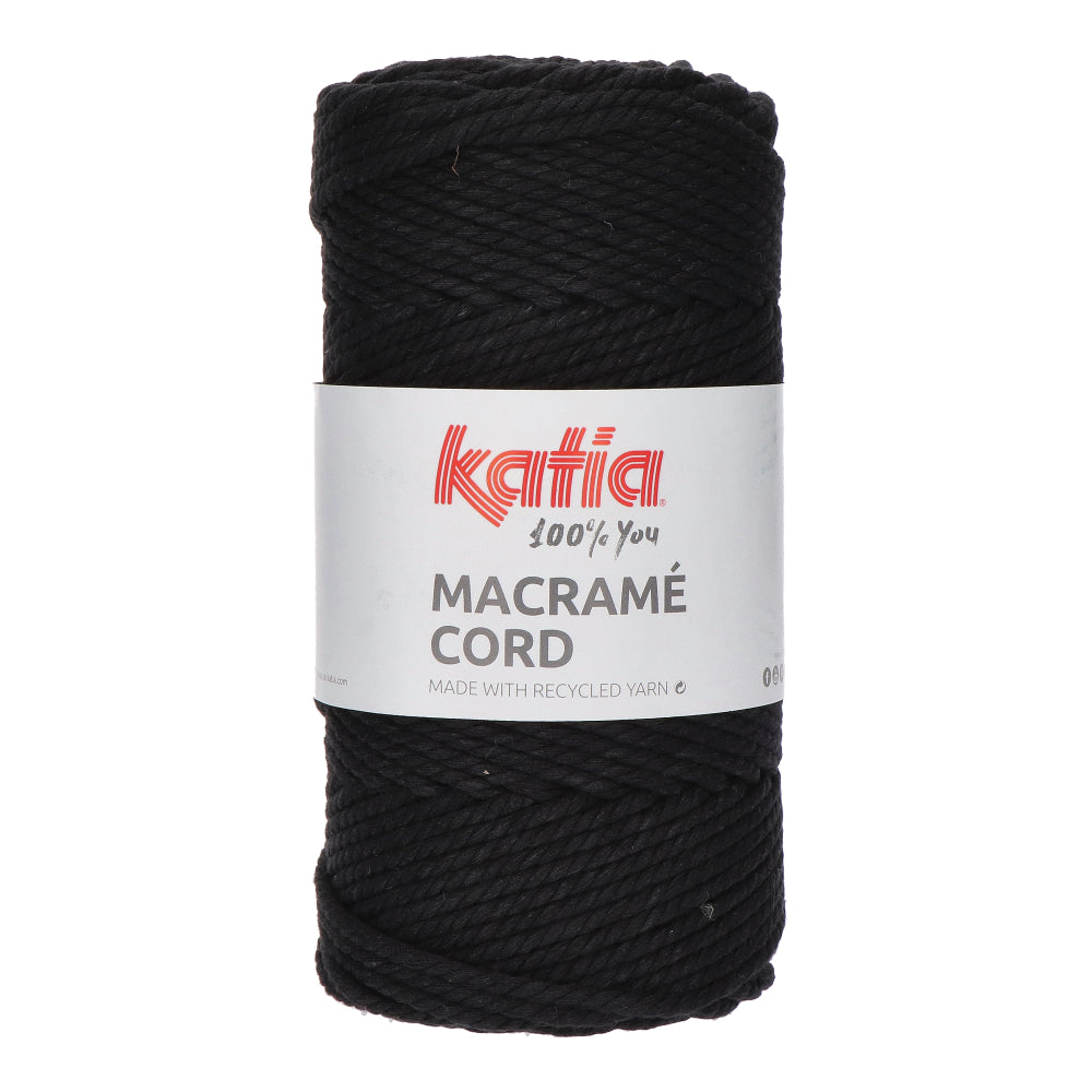 Katia Macramé Cord 119 Zwart