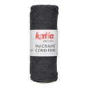 Katia Macramé Cord Fine 202 Antraciet grijs