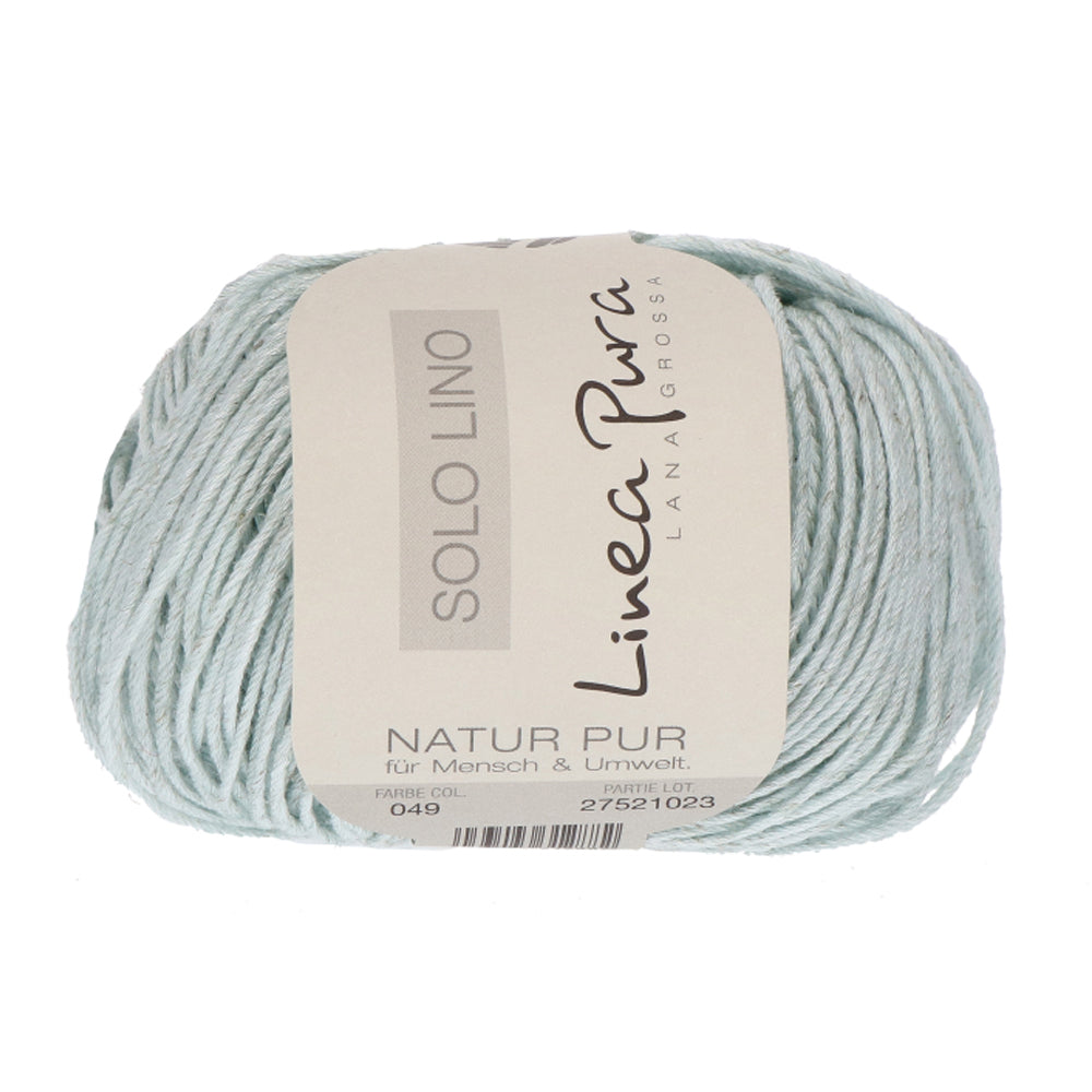 Lana Grossa Solo Lino 049 Wit-Groen