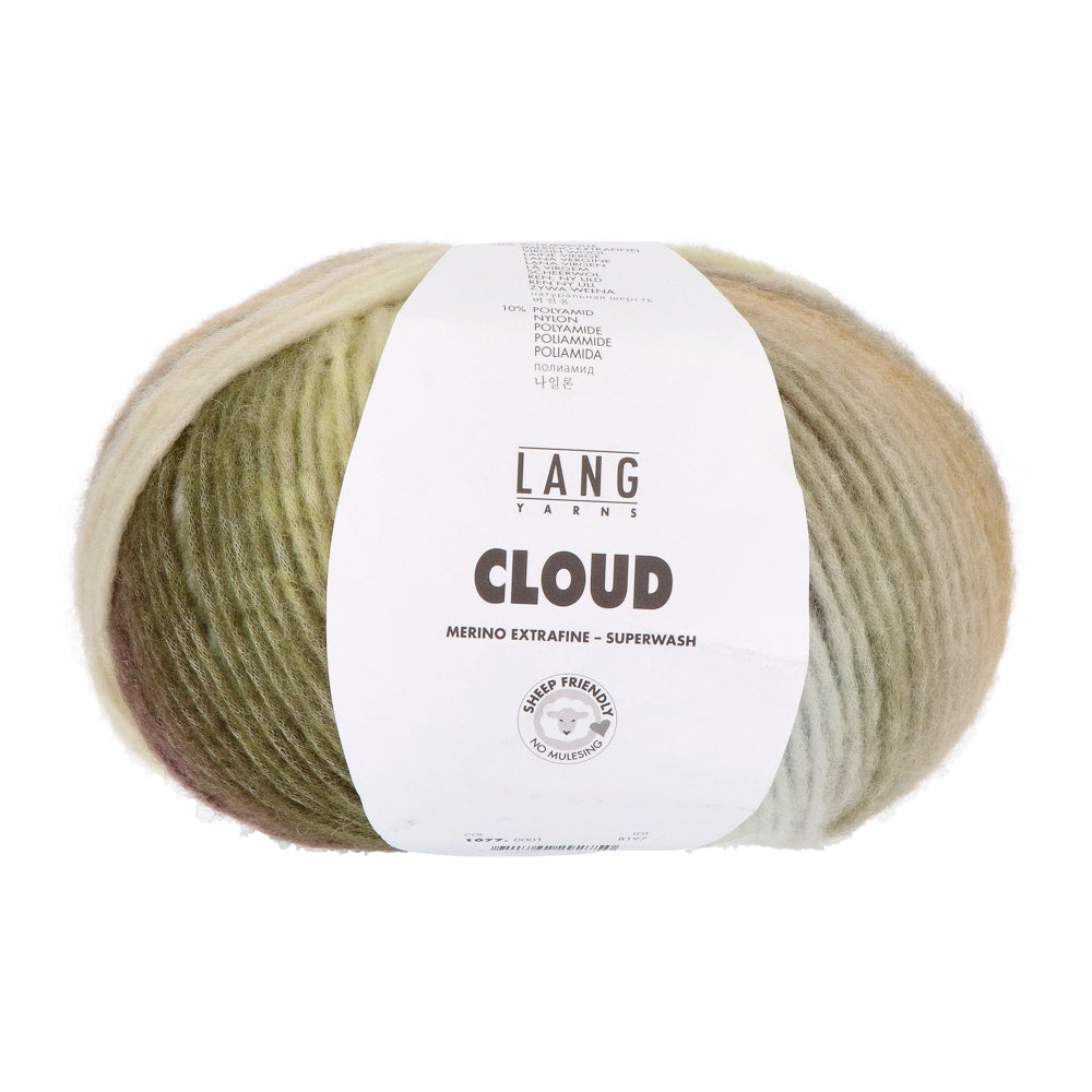 Lang Yarns Cloud 001 Messing/Lichtblauw/Olijf