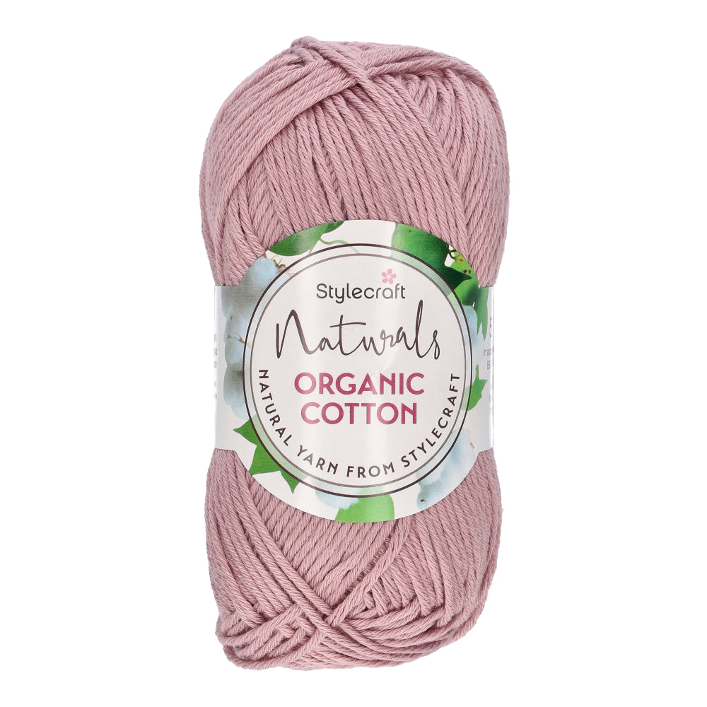 Stylecraft Naturals - Organic Cotton DK 7182 Pink Clay