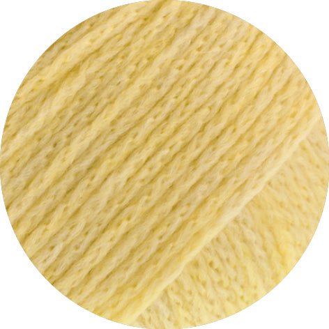 Lana Grossa Cool Merino Uni 043 Vanille - detailfoto van het zachte merinogaren