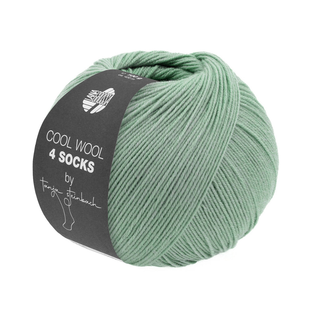 Lana Grossa Cool Wool 4 Socks Uni 7727 Licht Turquoise