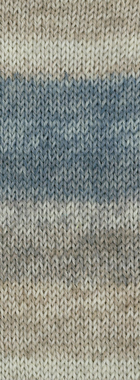 Lana Grossa Cosy Socks Dream 256 Middel- / Donker- / Blauwgrijs / Greige / Taupe / Grijsbruin - sfeerfoto van het multicolour sokkengaren