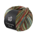 Lana Grossa Cotonella Multi 110 Olijfgroen/petrol/witgroen/roodviolet/oranje bont