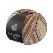 Lana Grossa Cotonella Multi 114 Oker/beige/lichtblauw/jeans/licht-/donkergrijs bont