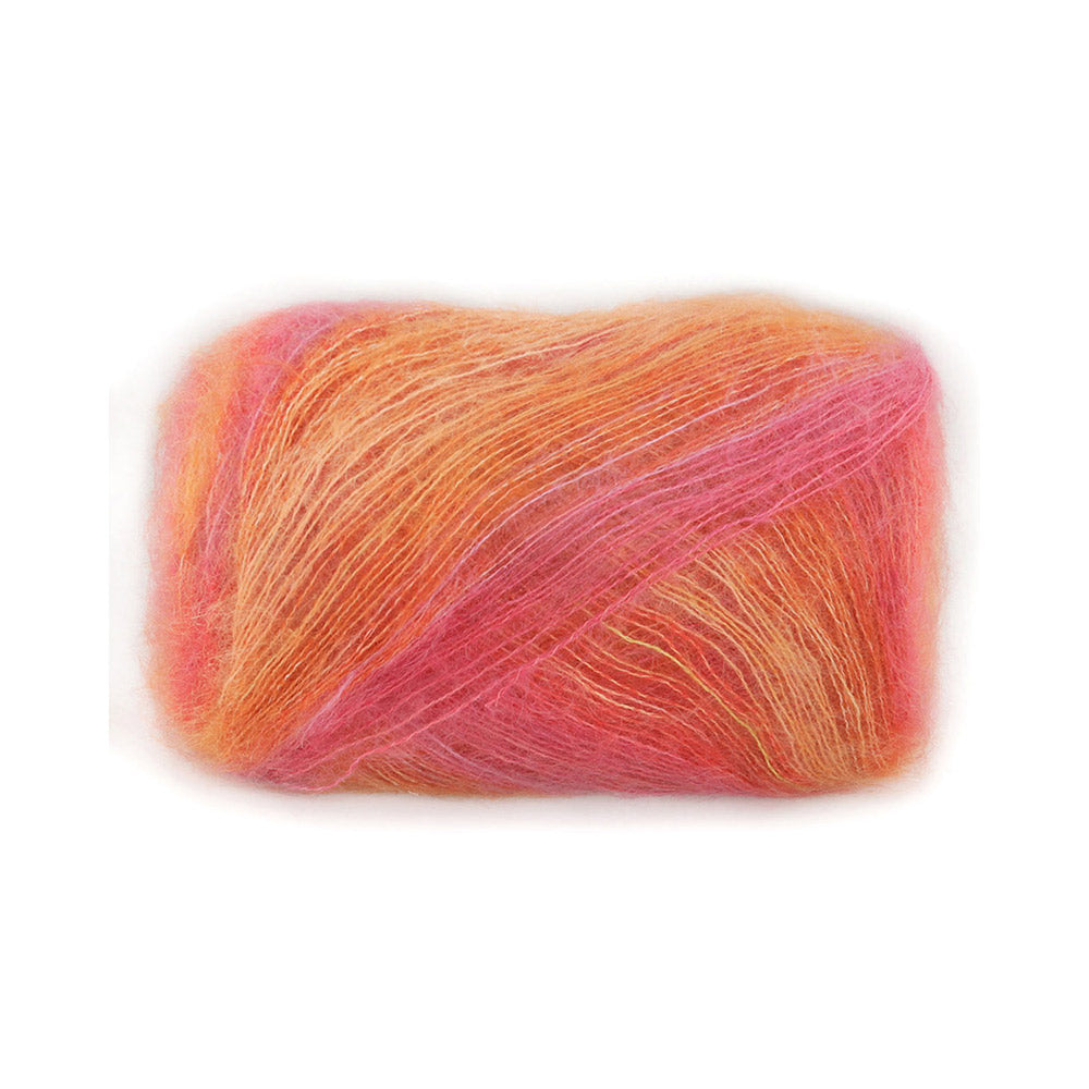 Lana Grossa Cottonhair 101 Kreeft/oranje/lichtoranje/roze/fuchsia/roest