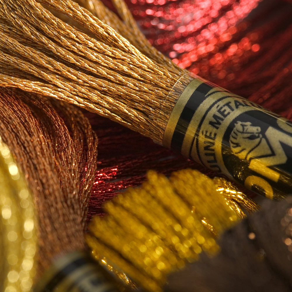 Sfeerbeeld met DMC 317W Mouliné Metallise Borduurgaren 8m E3843 (3)