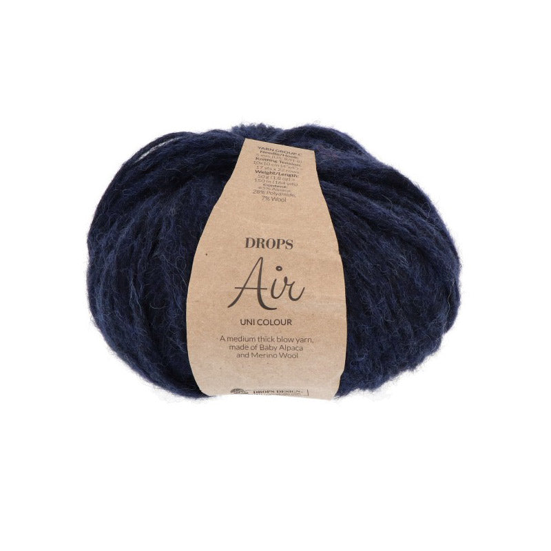 Drops Air Uni Colour 062 Donkerblauw