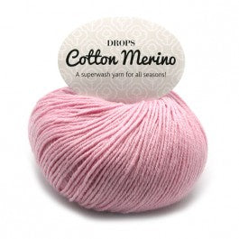 Drops cotton merino uni colour poeder roze — gemaakt met Drops Cotton Merino Uni Colour