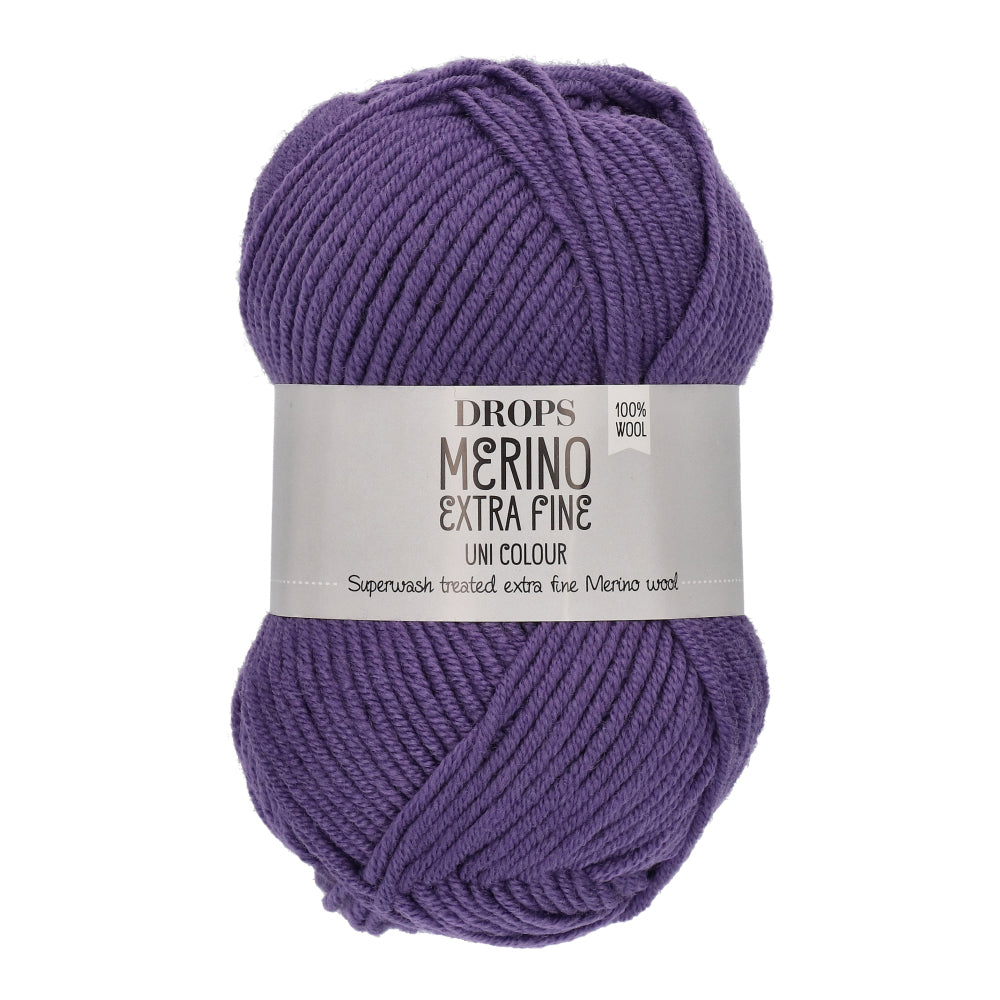Drops Merino Extra Fine Uni Colour 44 Edel Paars