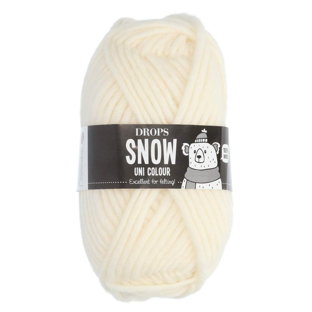 Drops Snow Uni Colour 001 Naturel