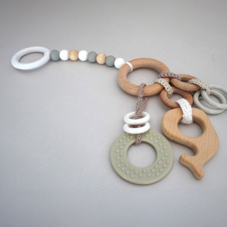 Speenkoord en speelhanger neutral — gemaakt met Durable Coral Mini