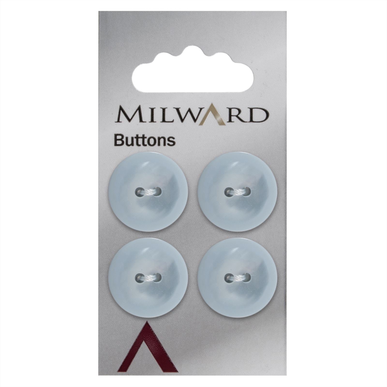 Milward Glans Knoop Blauw 19mm (4 stuks)