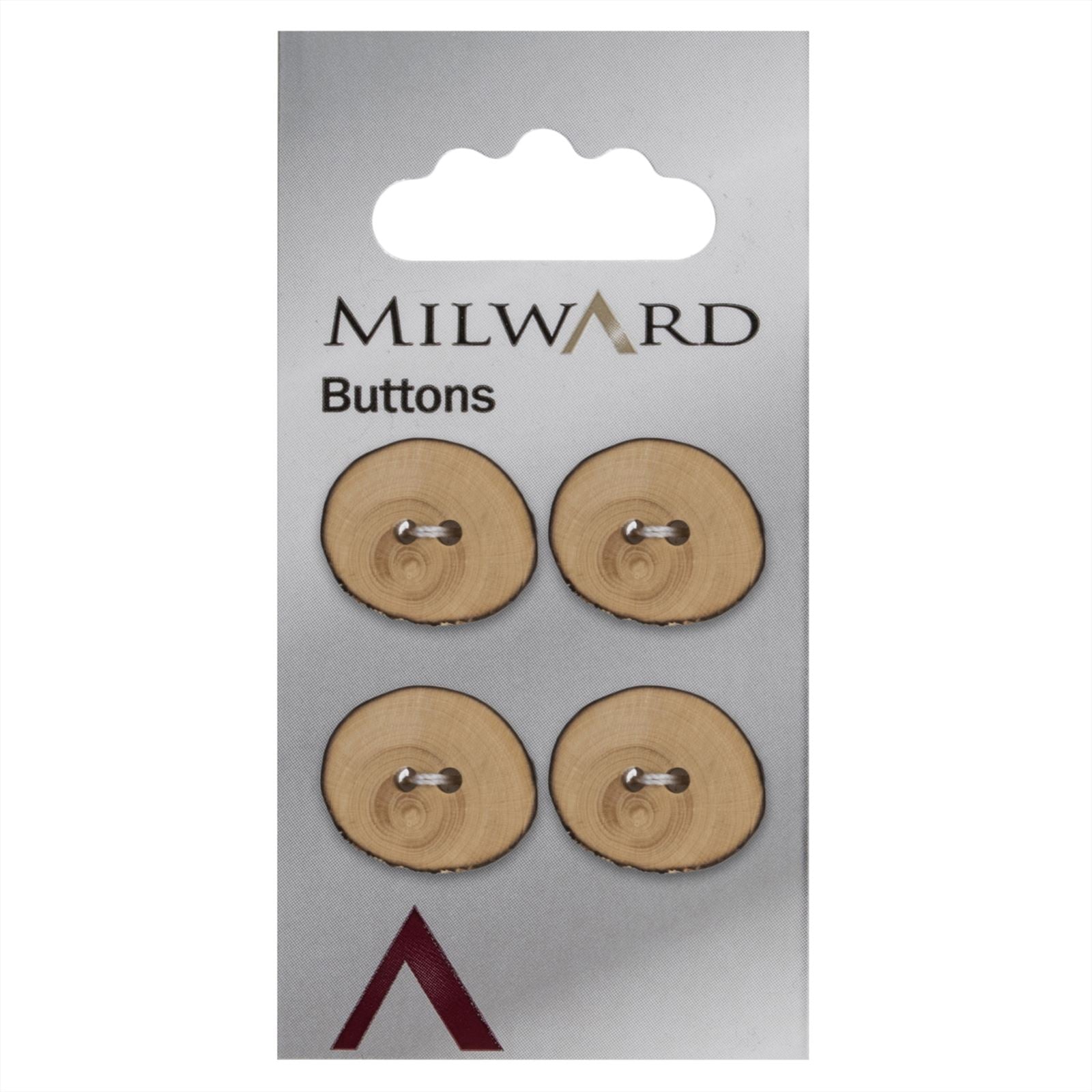 Milward Fantasievorm Knoop Hout 15mm (4 stuks)