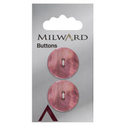 Milward Parelmoer Knoop Roze 22mm (2 stuks)