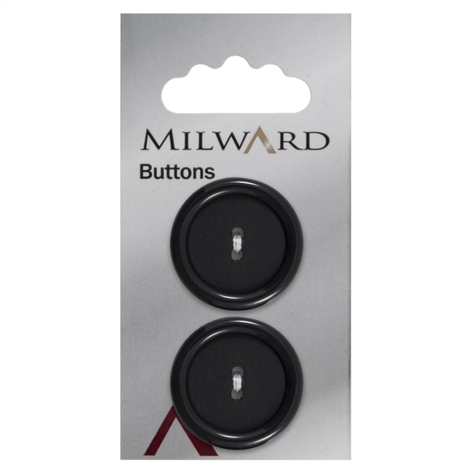 Milward Knoop Zwart Mat 27mm (2 stuks)