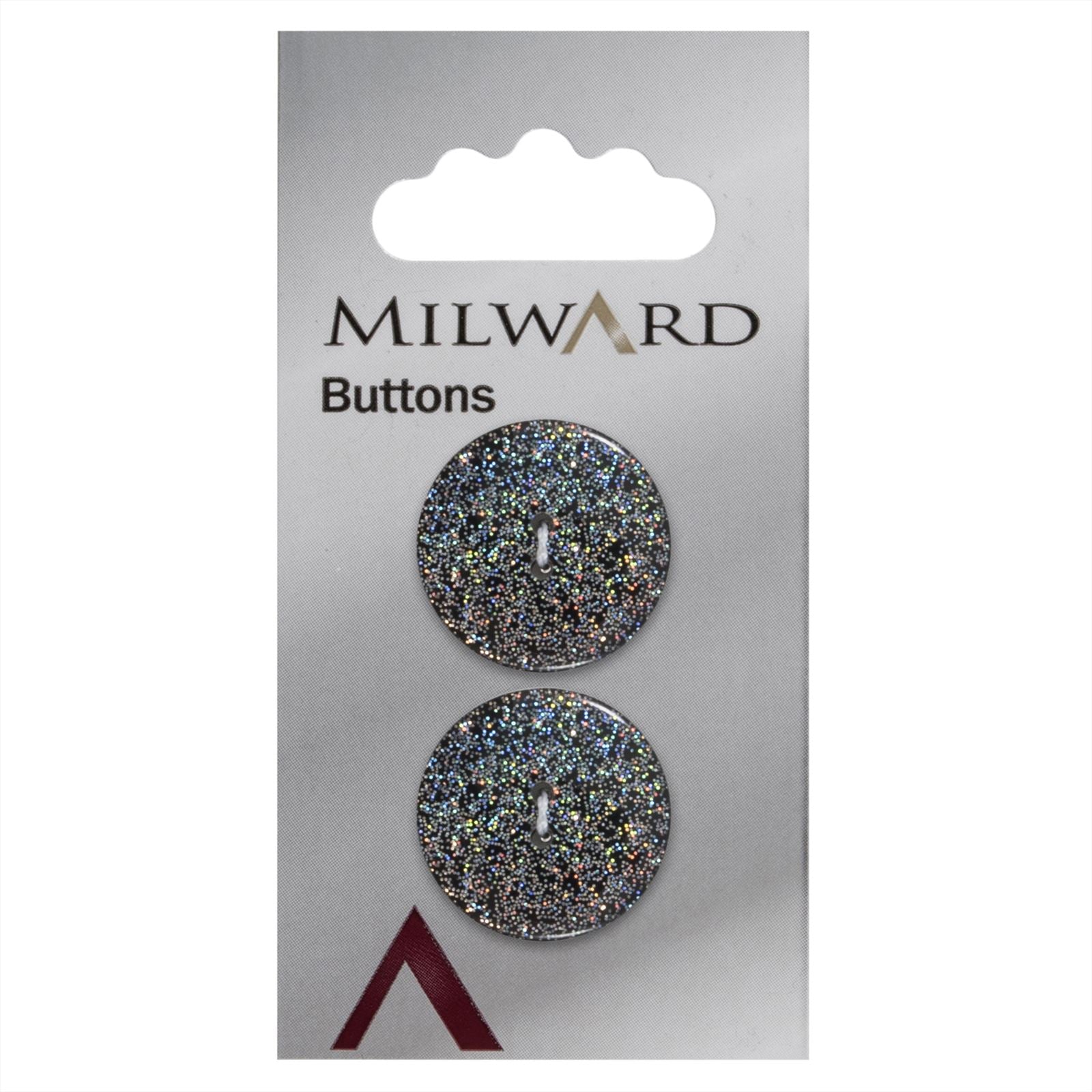 Milward Glitter Knoop 22mm (2 stuks)
